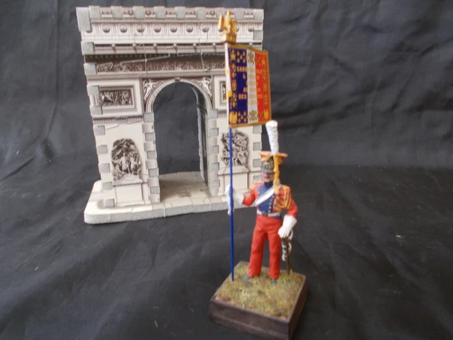 ANCIEN MHSP FRANCE 1er Empire Dragon Porte Drapeau de la Garde