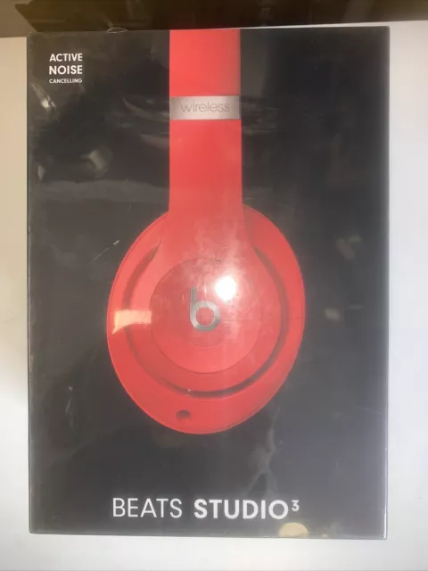 Beats Studio3 Wireless Over-Ear Headphones Red 100% Genuine Sealed RRP: £300