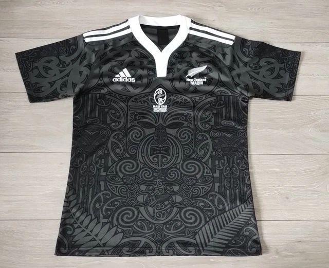 NEW ZEALAND MAORI All Blacks Rugby Shirt 100 Years Rau Tau Adidas L ...