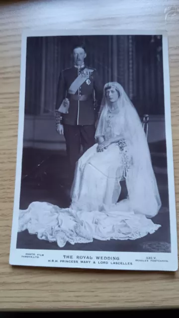 Postcard Unposted The Royal Wedding HRH Princess Mary & Lord Lascelles Beagles