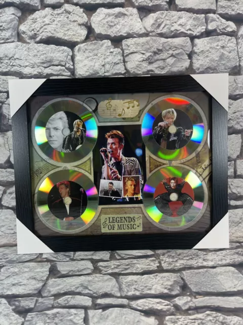 David Bowie Memorabilia￼ Framed Picture Presentation Disc Vinyl Pop Music Record