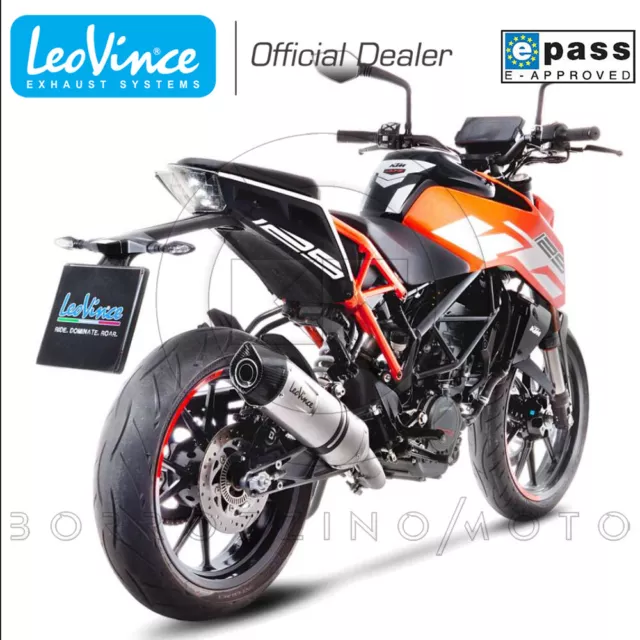 Terminale Di Scarico Leovince Lv One Evo Omologato Ktm Duke 125 Euro 4 2017-2019