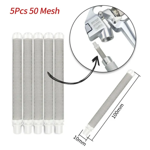Paquete de 5 filtros pulverizador de alta calidad para herramientas de pulverización sin aire 50 200 malla