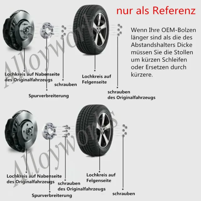 4 x 20 mm allargamento corsia 4x100 M12x1,5 57,1 mm piastre trasmissibili per VW GOLF BMW AUDI 2