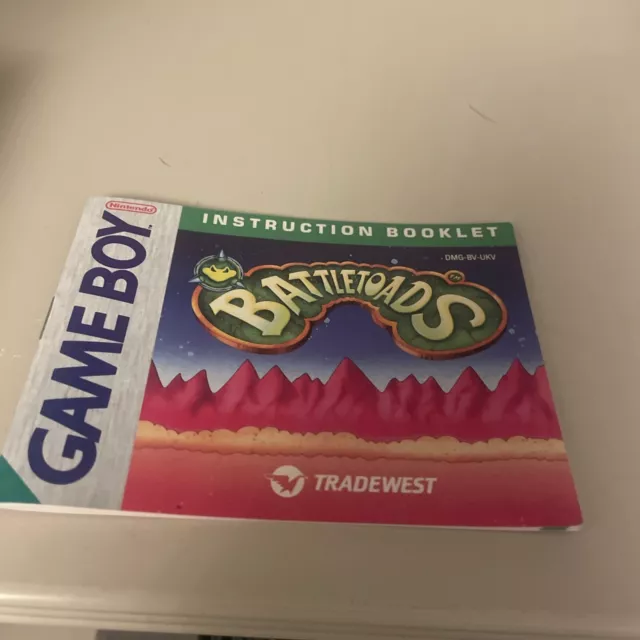 Battletoads - Game Boy MANUAL ONLY PAL version UK