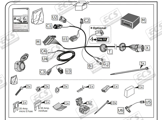 FORD KUGA TOW Bar Wiring MKIII Feb 2020 to 2022 - 7 Pin DEDICATED