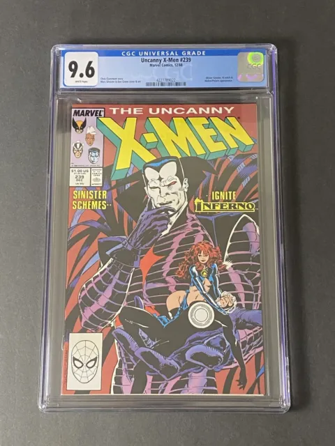 Uncanny X-Men #239 CGC 9.6 Marvel Comics Mr. Sinister & Polaris Appearance 1988
