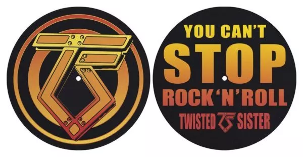 TWISTED SISTER you can't stop rock n roll DJ TURNTABLE twin SLIPMAT SET PACK