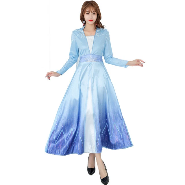 FROZEN 2 PRINCESS Elsa Fancy Party Dress Uniform Halloween Cosplay