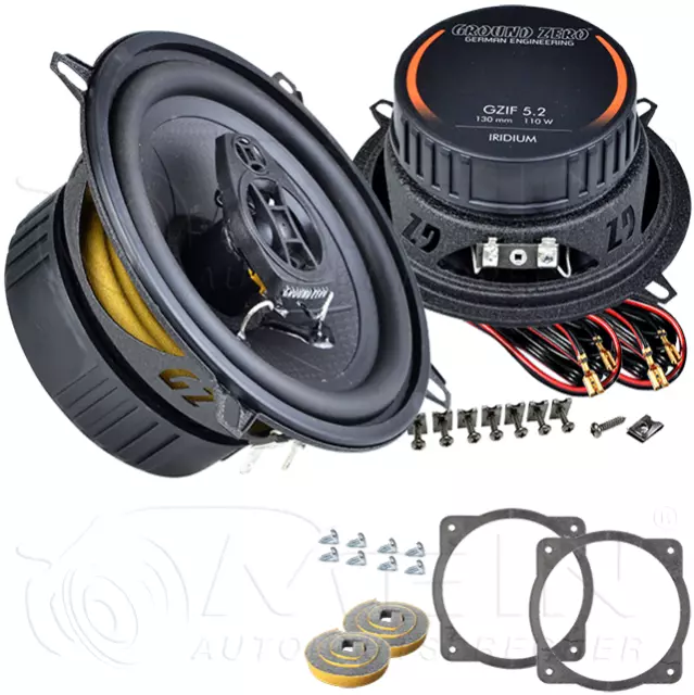 GROUND ZERO LAUTSPRECHER für AUDI 80 Cabrio B4 1991-2002 Heck Hinten 110W #AGMT