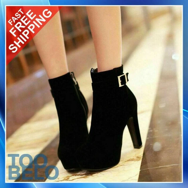 Botas De Mujer De Moda Tacones Altos Zapatos Para Dama Adolescentes Talla 5  A 9