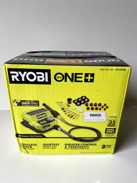 OEM Ryobi ONE+ 18v Rotary Tool Station P460K1SB 35,000RPM Quick w/ OEM  Battery