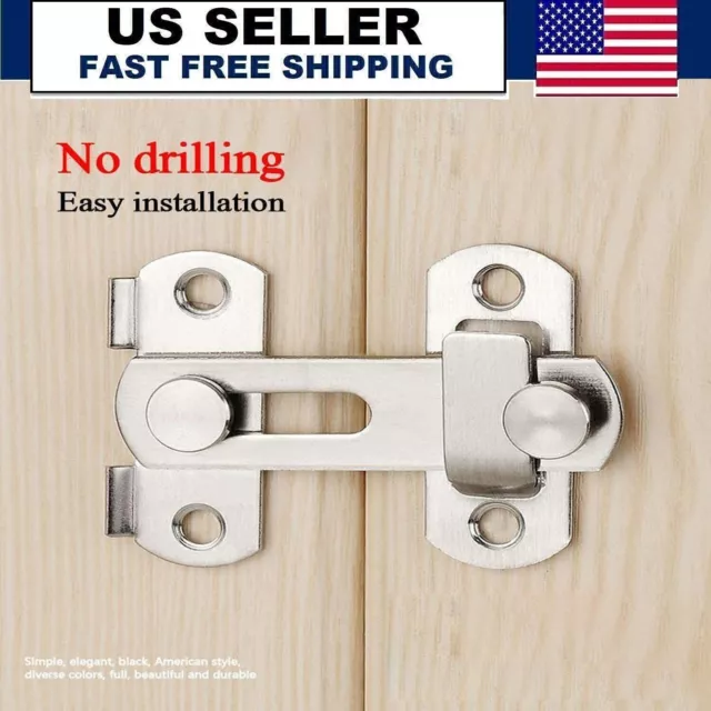NEW Barn Door Lock Heavy Duty Sliding Barn Door Latch Lock 90 Degree Gate Latch