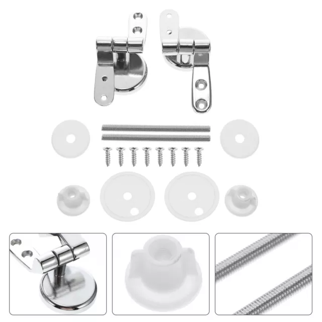 Stainless Steel Toilet Seat Replacement Hinges Parts Lid Metal
