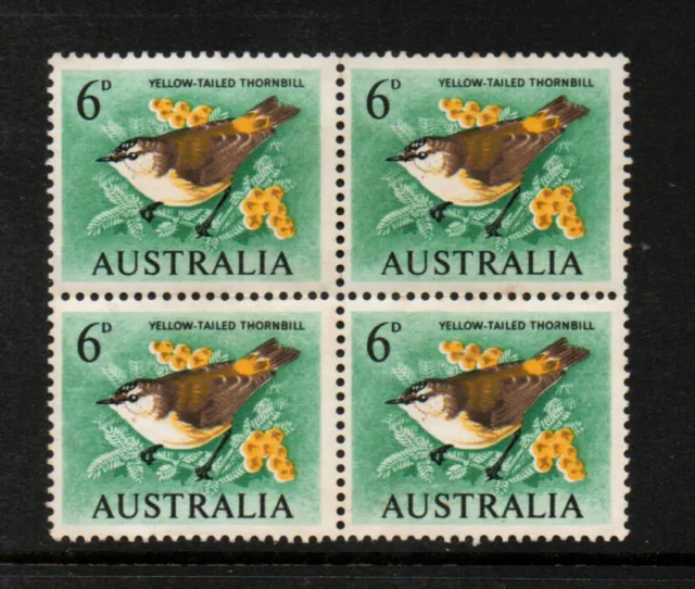Mnh B4 " Birds And Navigators - Yellow Tailed Thornbill " Australia 1965