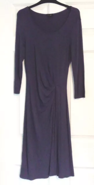 Phase Eight Ladies Grey 3/4 Sleeve Ruched Waist Tunic Dress UK Size 12 VGC