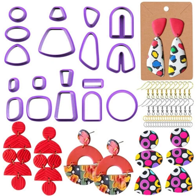 Pendientes de arcilla joyería arcilla joyería pendientes tarjetas hágalo usted mismo arcilla joyería pendientes herramientas