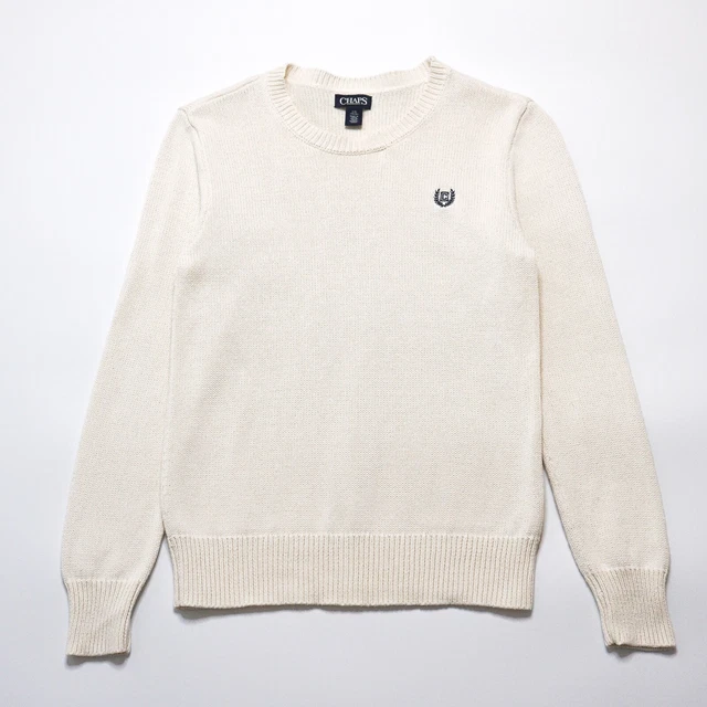 Maglione in cotone vintage Ralph Lauren Chaps beige vintage girocollo taglia 14-15 anni