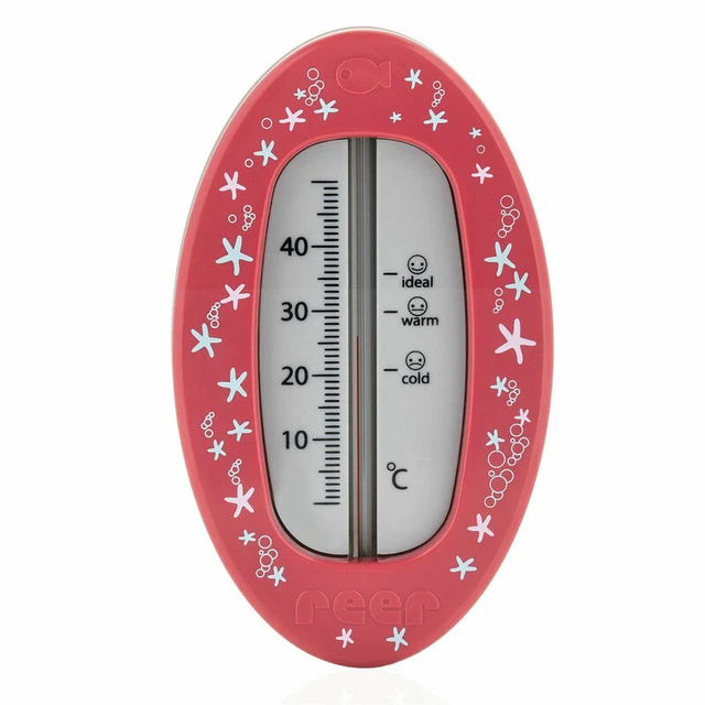 reer Badethermometer Oval Bade Thermometer Badewasser Temperaturmesser Beerenrot