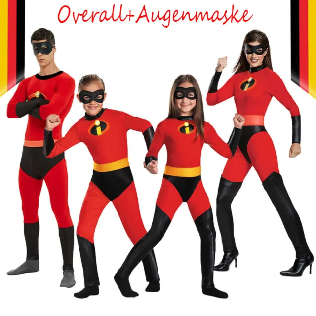 Familie Die Unglaublichen Klassische Mrs Incredible Cosplay Kostüm Bodysuit DE