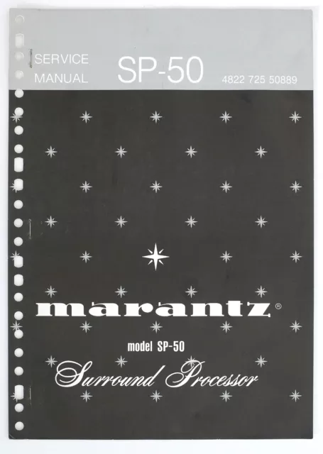 Original Marantz SP-50 Surround Processor Service-Manual/Diagram/Parts List o126