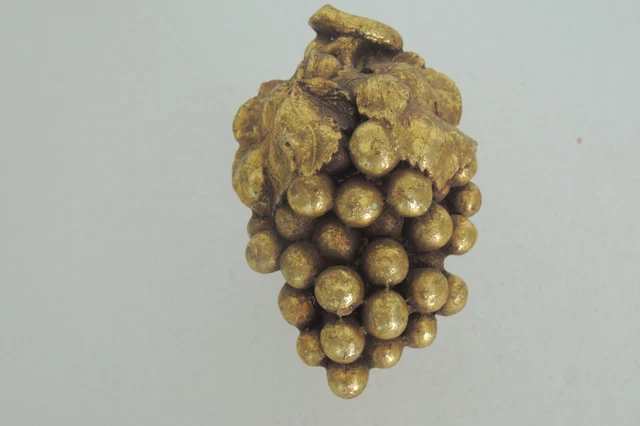 Decorative Curtain Holdbacks Tiebacks Set Of 4 Gold Grapes W/Leaves beautiful 3