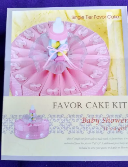 1 - Single Tier Favor Cake Kit - Baby Shower "It's a Girl" NIB