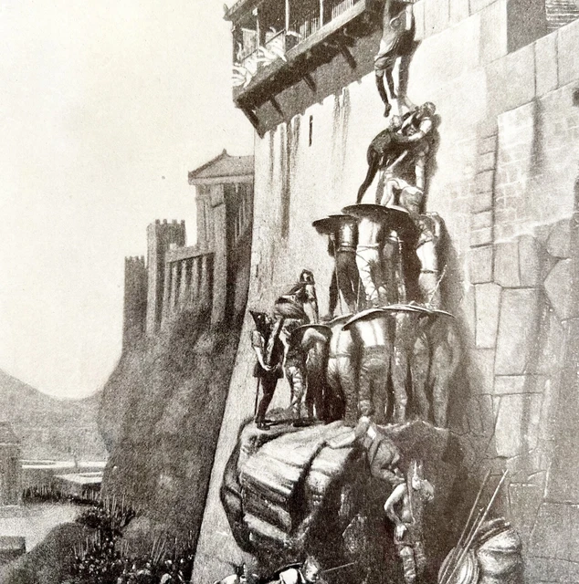 HOW THE GEESE Saved Rome 1913 Military Plate Print 2 Page History ...