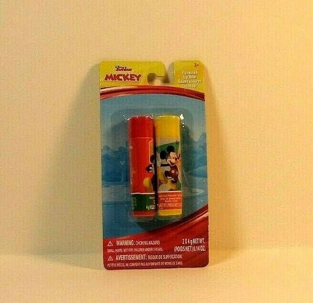 Disney Mickey Mouse Lip Balm Set Cherry Bubble Gum Flavor  NEW