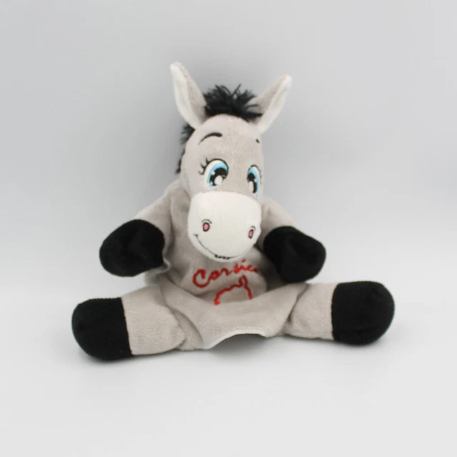 Doudou marionnette ane cheval gris Corsica - 29345