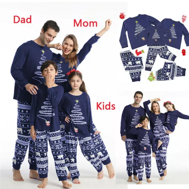 Pigiami di Natale Regno Unito Famiglia Abbinati Adulti Bambini Pigiami Natale Set Pigiami Pigiami