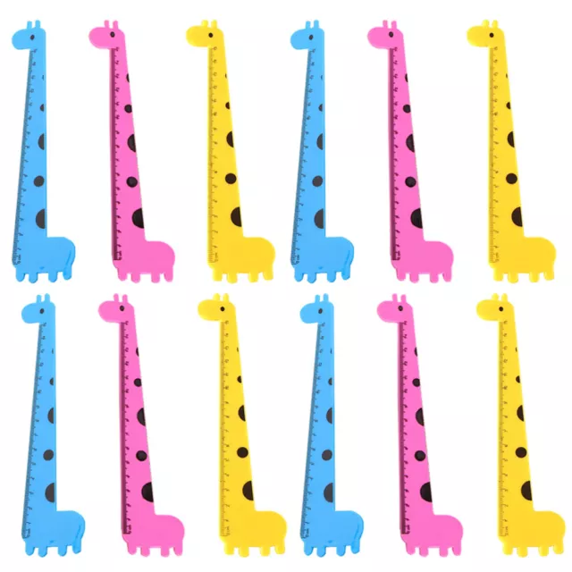 12 Pcs Ruler Giraffe Shape Rulers Office Accessories Student