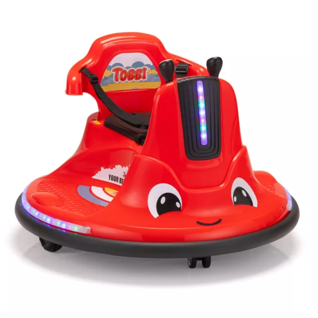 TOBBI TOBBI 360° Spinning Ride on Bumper Car for kids w/Remote Control LED Light