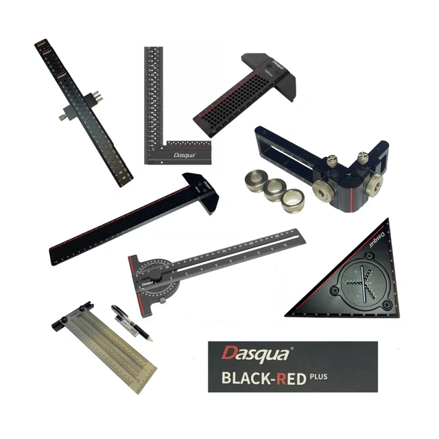 DASQUA BLACK RED Woodworking Hand Tools Squares Protractors Jigs ...