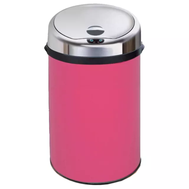 Inmotion 30L Pink Stainless Steel Auto Sensor Kitchen Waste Dust Bin