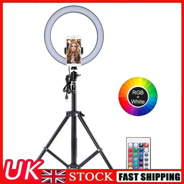 10 Inch Photography Lighting RGB Circle Fill Light for Makeup Live Streaming