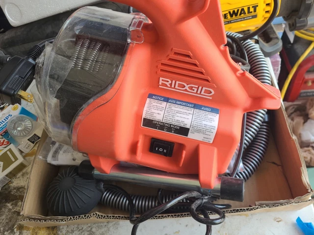 PowerClear Drain Cleaning Machine (120V), 1/4" Inner Core Cable, & Guide Hose