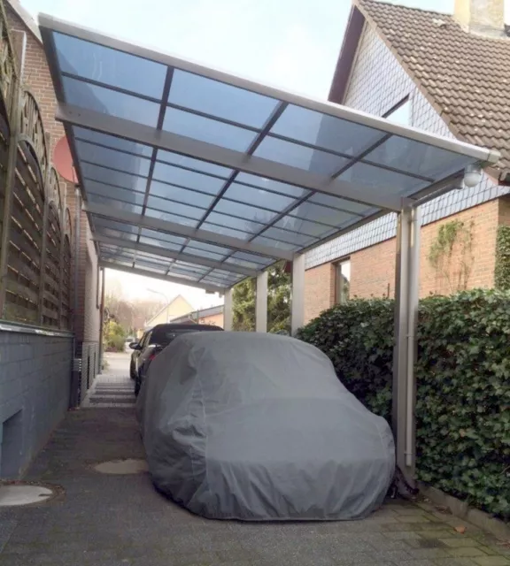 Ximax Design Carport Linea Kombi. Typ 60 Tandem Edelstahl-Look L 9,83 x B 2,70 m