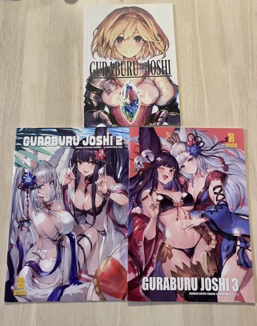 Doujinshi Vollfarbillustration Granblue Fantasy Fan Art Book Set, 3 Stück