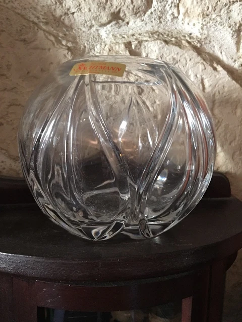 Vase Boule Art Deco Germany Cristal De Boheme Signé N Nachtmann