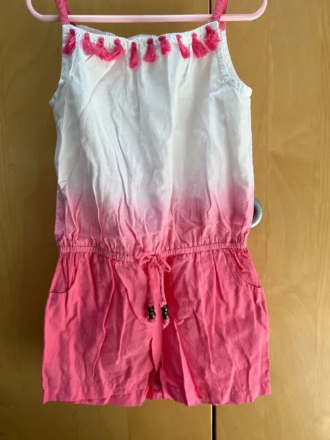 Ombre Romper for Girl Size 6. From Next. With Pockets, Bows and Tassels