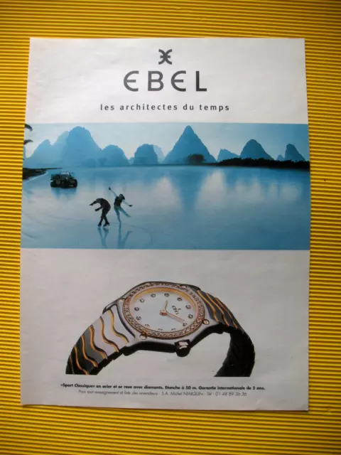 Publicite De Presse Ebel Montres Les Architectes Du Temps Ad  1997