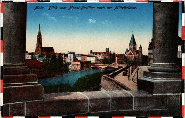 CPA AK METZ Blick vom Mosel-Pavillon nach der Mittelbrucke (454915)