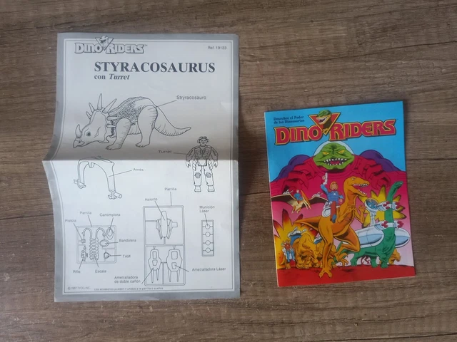 Styracosaurus Dino Riders DINO RIDERS MINI Comic +instrucciones Styracosaurus 1987 Tyco/comansi ...