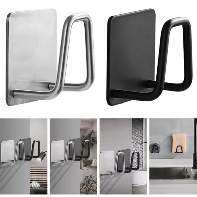 UK Self Adhesive Steel Stainless Hook Sponges Holder Sink Caddy For Kitchen/Bath