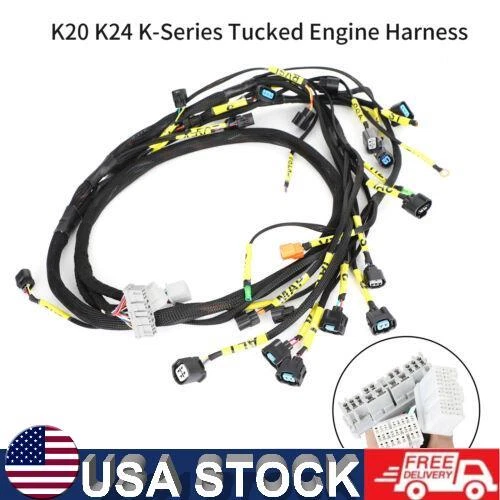 K20 K24 K-Series Tucked Engine Harness For Honda Acura K-Swap Integra CRX T2