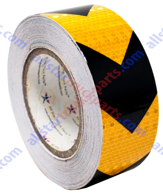 Yellow Arrow Reflective Tape 2" Hazard Warning Reflective Conspicuity Safety