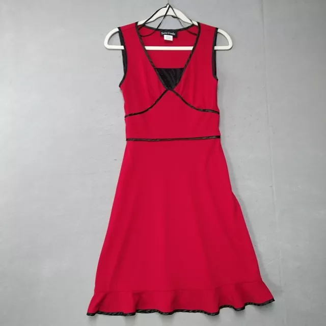 Vintage Jamie Brooke Dress Dress Womens Size 8 Red 90s Y2K Fit & Flare Clueless