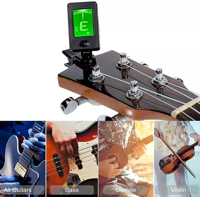 Digital Chromatic LCD Clip-On Electric Tuner for Fender Guitar