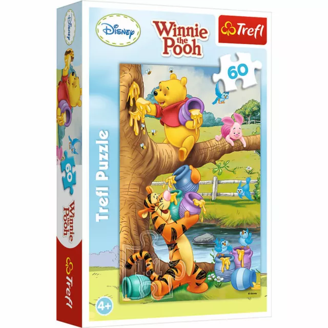 Trefl Puzzle Disney Winnie Pooh,Children's Jigsaw Puzzle,60 Pieces,13x8 11/16in,